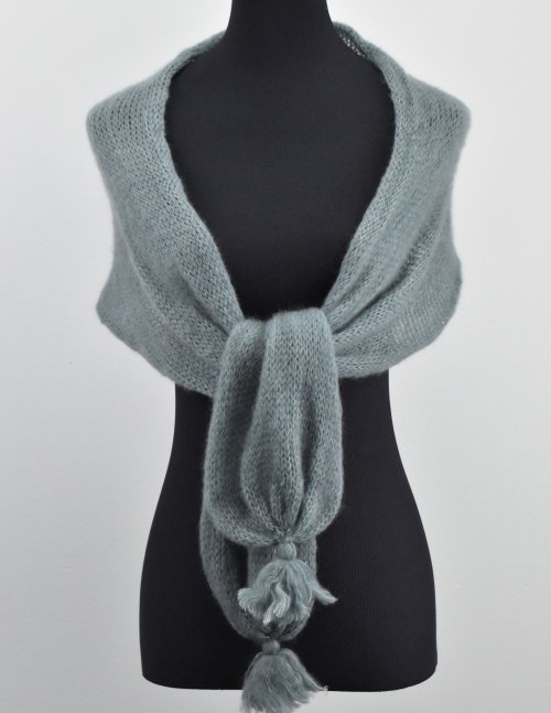 Laines Du Nord Silk Scarf With Tassel Pattern - Paradise Fibers