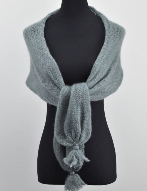 Laines Du Nord Silk Scarf With Tassel Pattern - Paradise Fibers