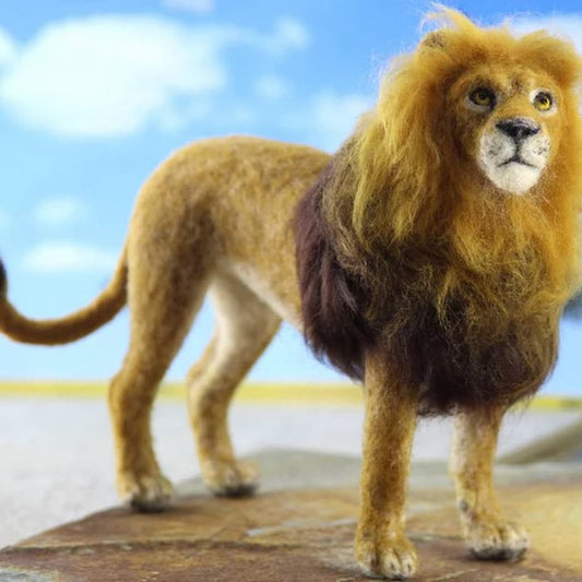 Lewie the Lion Needle Felting Kit - Paradise Fibers