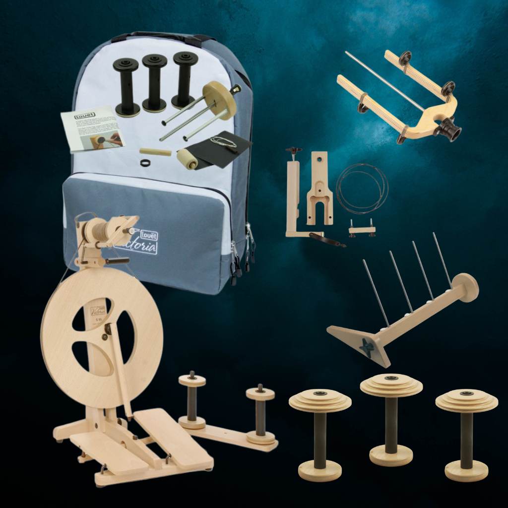 Louet Victoria Spinning Wheel Fully Loaded Package - Paradise Fibers