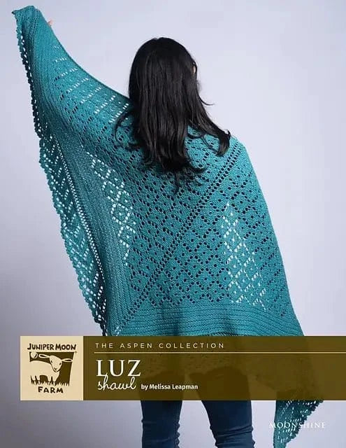 LUZ SHAWL Pattern by Juniper Moon - Leaflet - Paradise Fibers