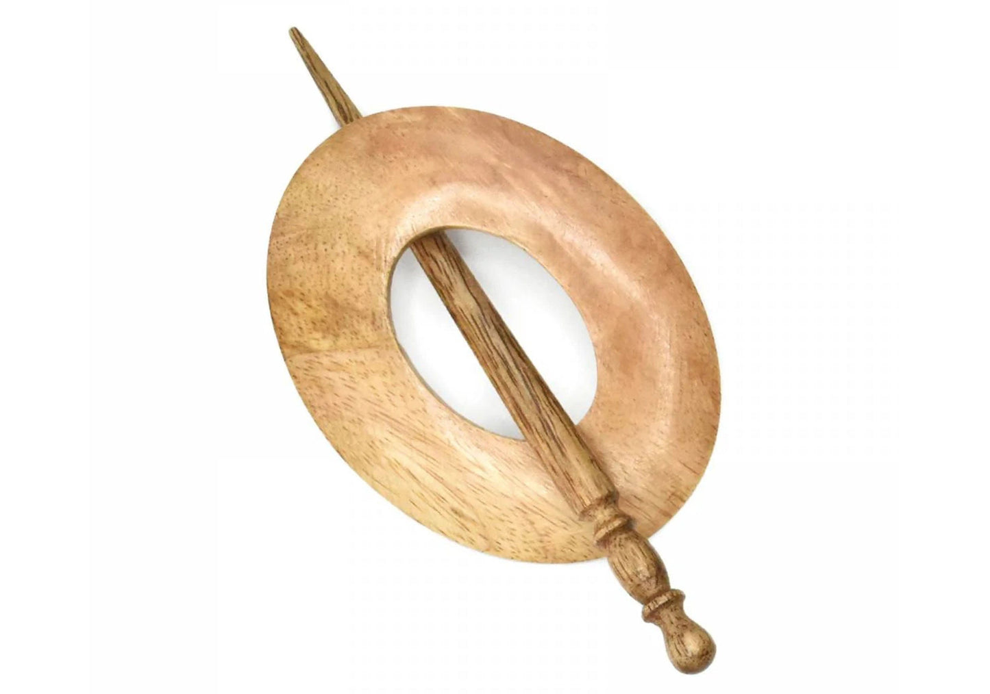LYKKE Oval Wood Shawl Pin