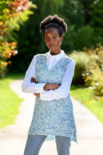 MARTHA SLEEVELESS SWEATER Pattern by Juniper Moon - Leaflet - Paradise Fibers