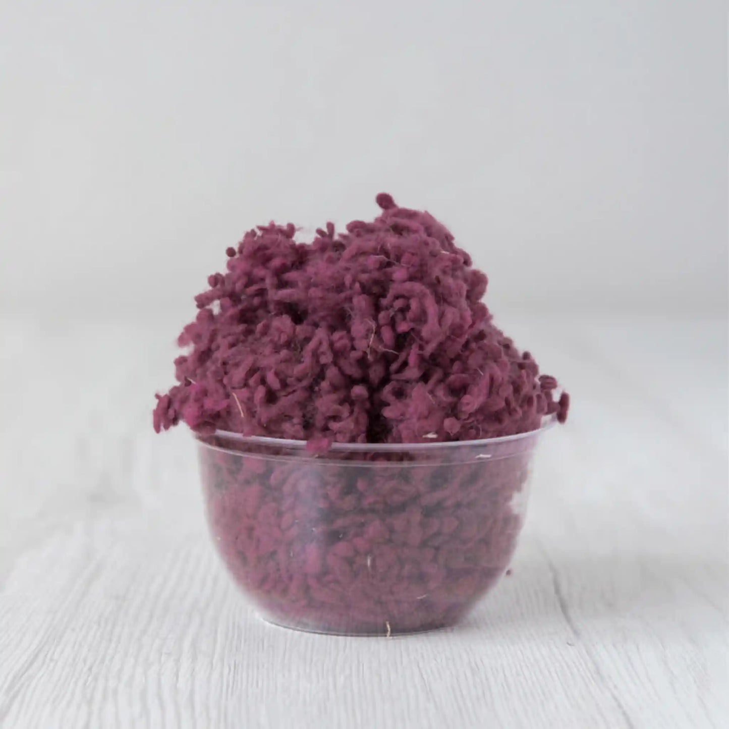 Merino wool nepps in Onion, small entangled fiber balls