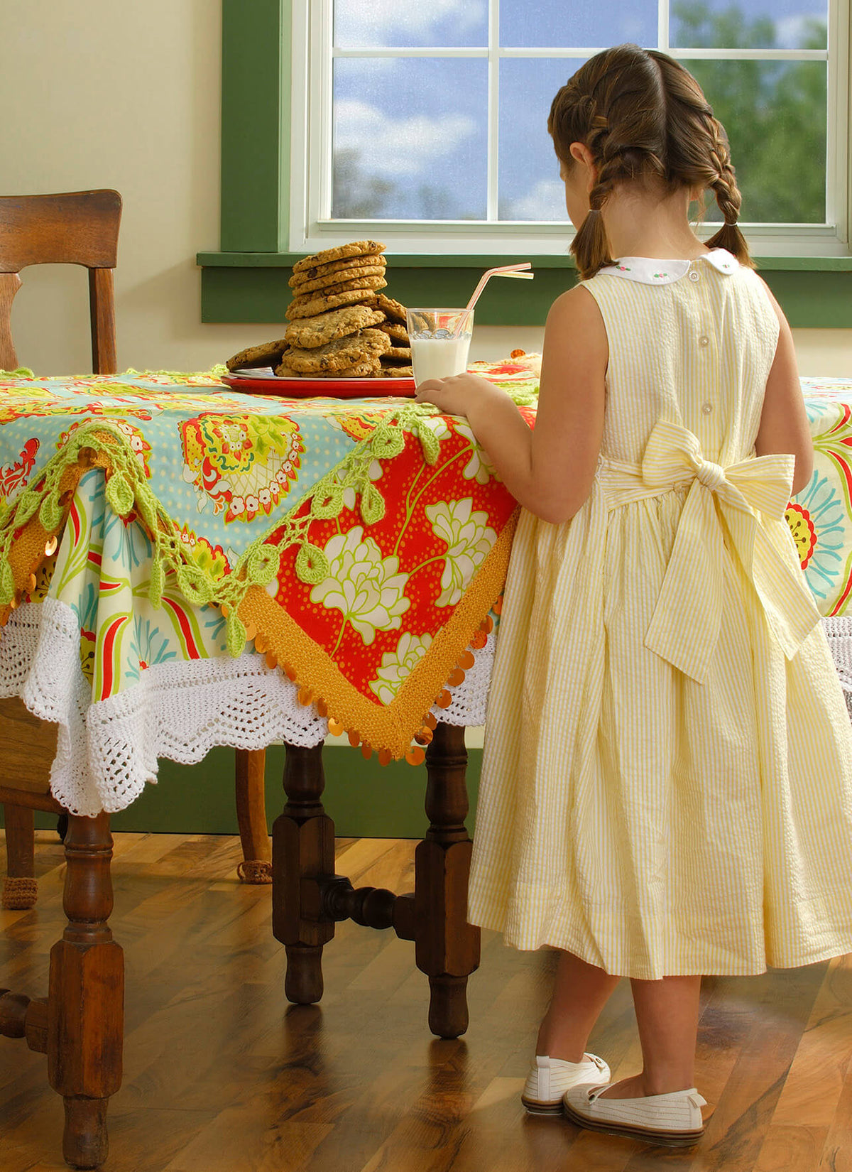 Lace Trim Tablecloths by Blue Sky Fibers
