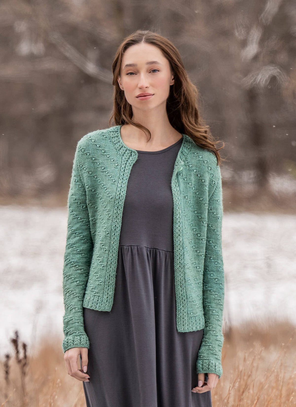 Ocean Bloom Cardigan by Blue Sky Fibers