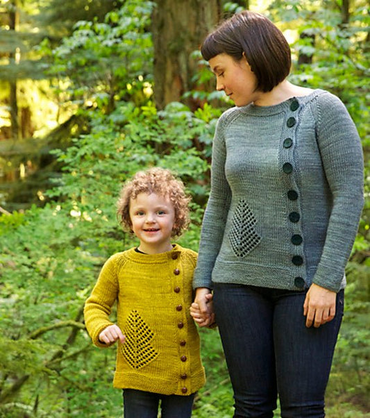 OLD GROWTH Cardigan Pattern by Tin Can Knits - Leaflet - Paradise Fibers