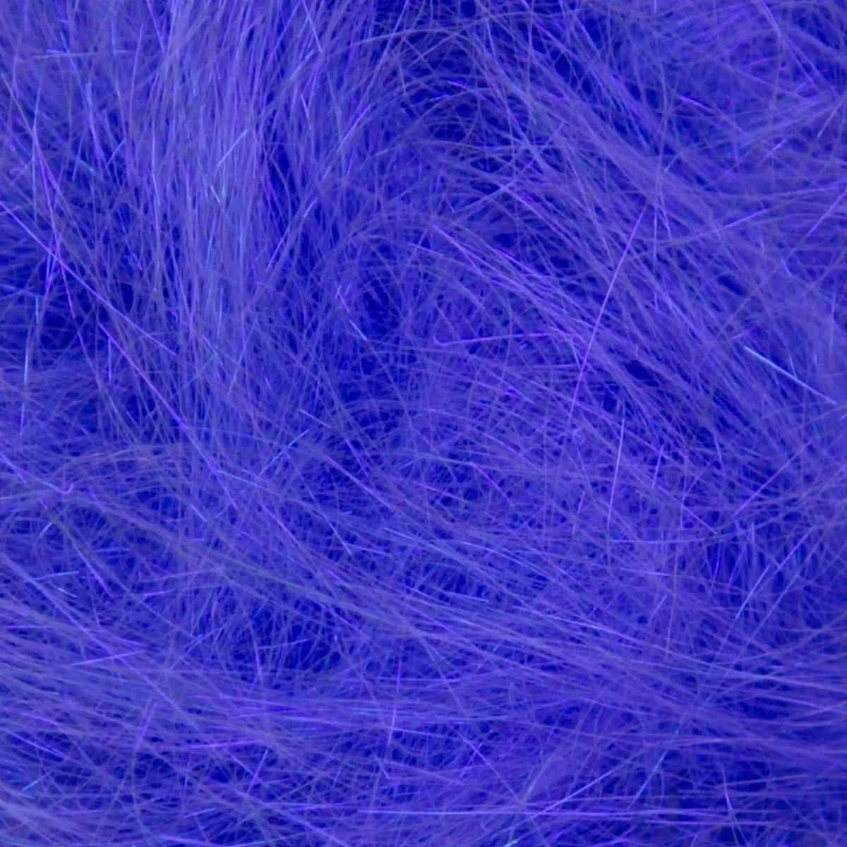 Close-up of Calypso Blue A26 Angelina fiber showing the iridescent strands