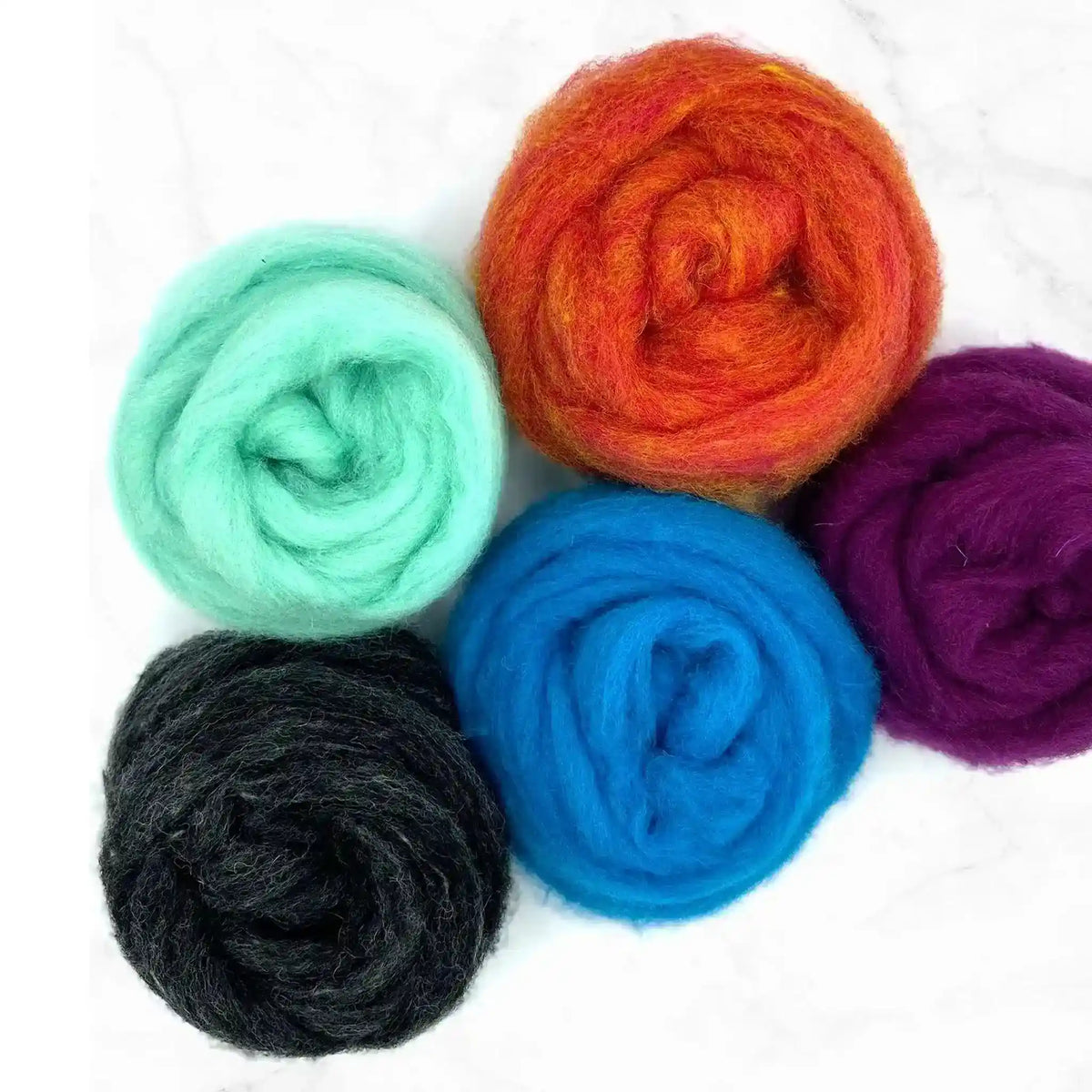 Paradise Fibers Carded Corrie Mixed Bag - Fallen Rainbow Collection
