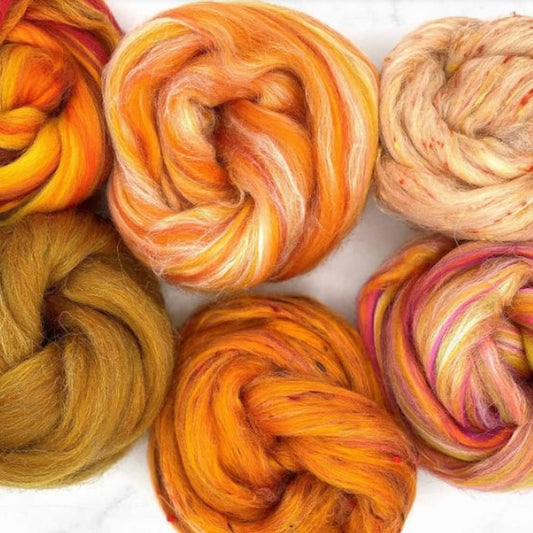 Paradise Fibers Mixed Wool Bag | Orange Glow Collection - Paradise Fibers