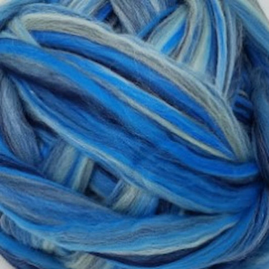 Paradise Fibers Multi - Colored Merino Wool Roving - High Seas - Paradise Fibers