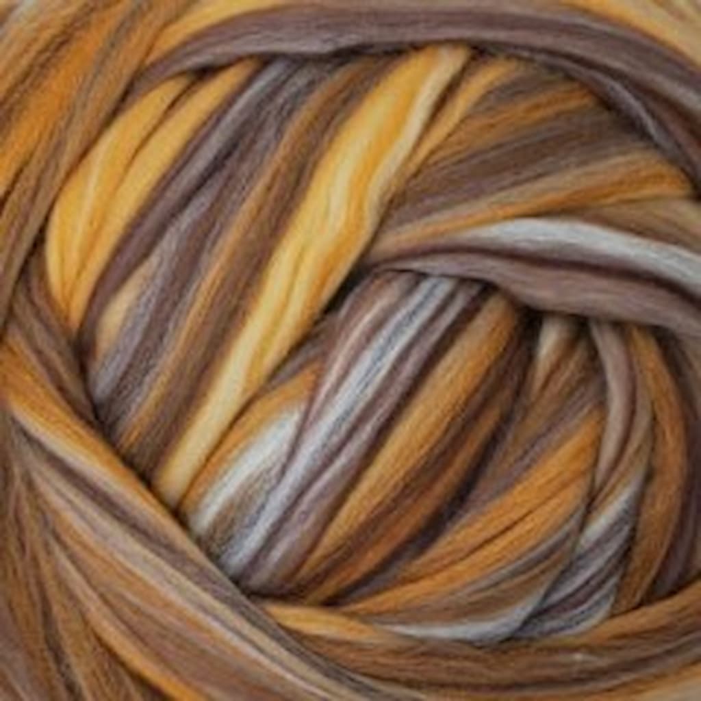Paradise Fibers Multi - Colored Merino Wool Roving - Sandstone - Paradise Fibers