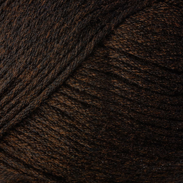 Color Coffeeberry heather 9786. A dark green skein of Berroco Comfort Worsted washable yarn.