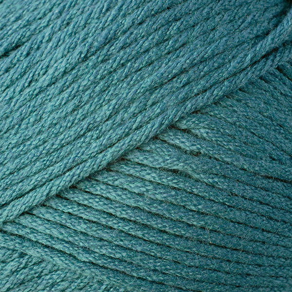 Color Crypto Crystalline 9758. A grey green blue skein of Berroco Comfort Worsted washable yarn.