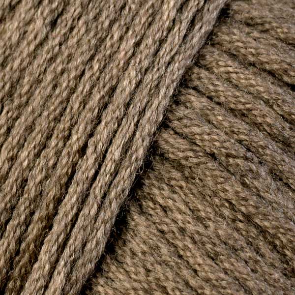 Color Driftwood Heather 9771. A medium tan skein of Berroco Comfort Worsted washable yarn.