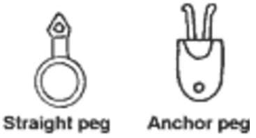 Straight and anchor pegs
