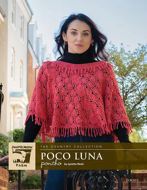 POCO LUNA PONCHO Pattern by Juniper Moon - Leaflet - Paradise Fibers