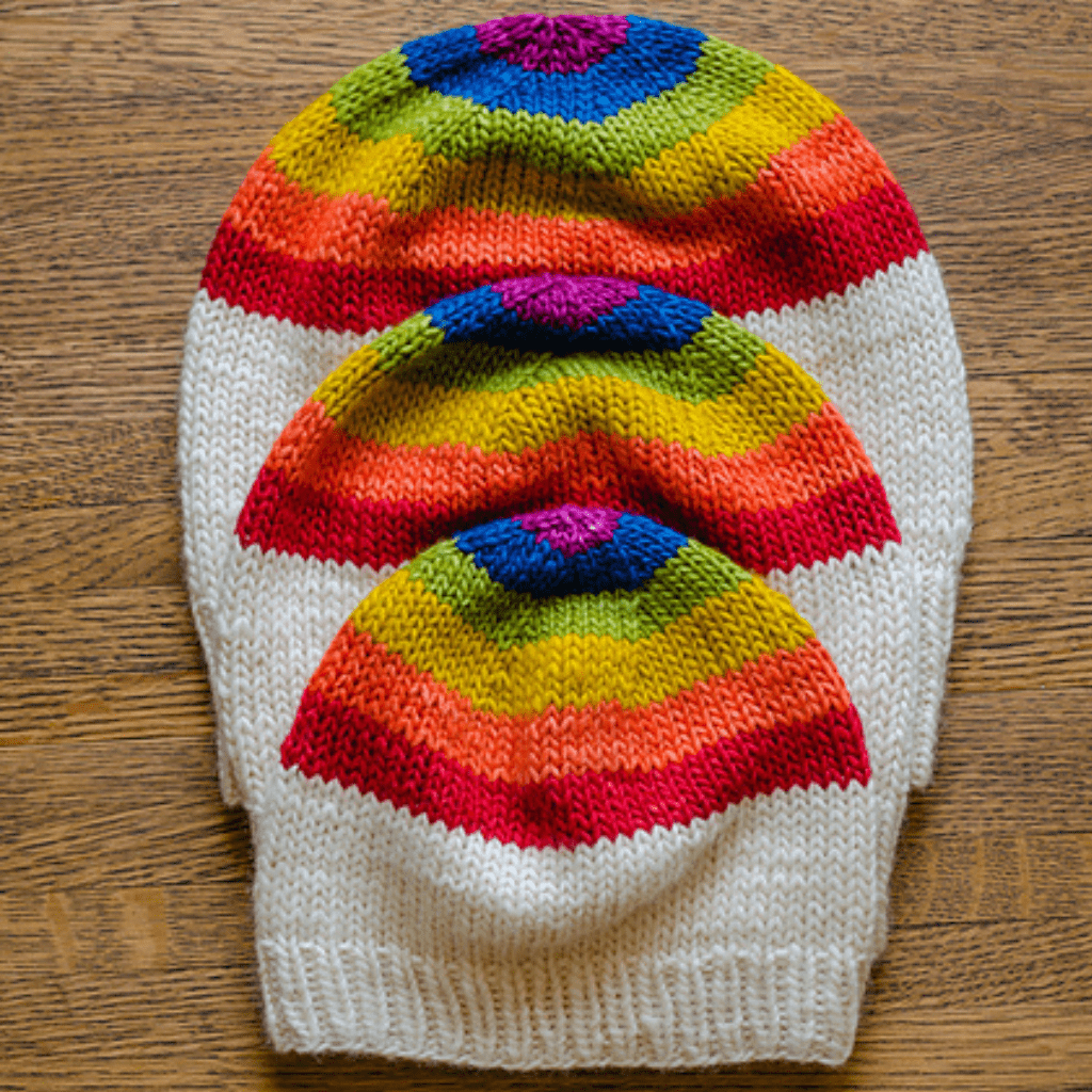 Rainbow Paint Dip Hat Pattern - Paradise Fibers