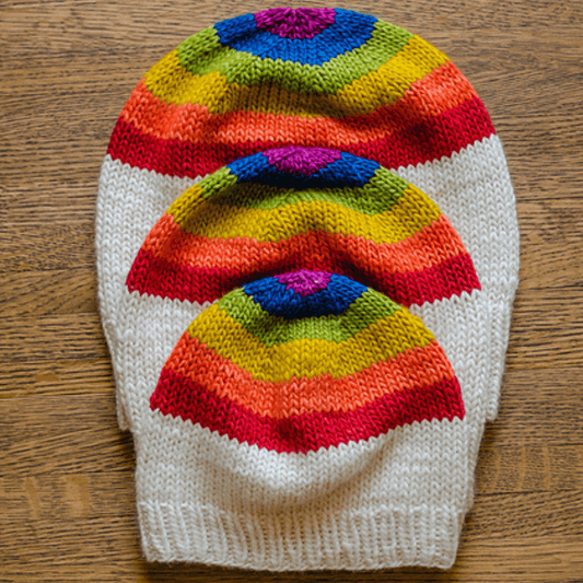 Rainbow Paint Dip Hat Pattern - Paradise Fibers