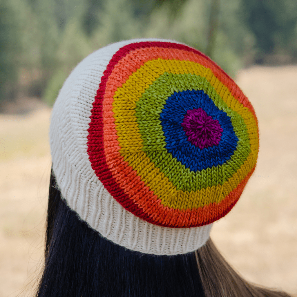 Rainbow Paint Dip Hat Pattern - Paradise Fibers