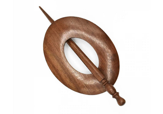 LYKKE Oval Wood Shawl Pin
