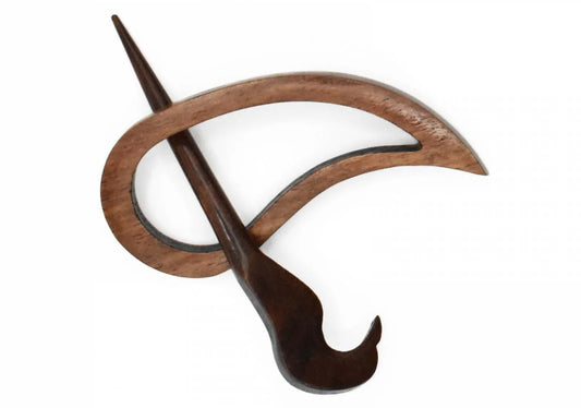 LYKKE Teardrop Wood Shawl Pin