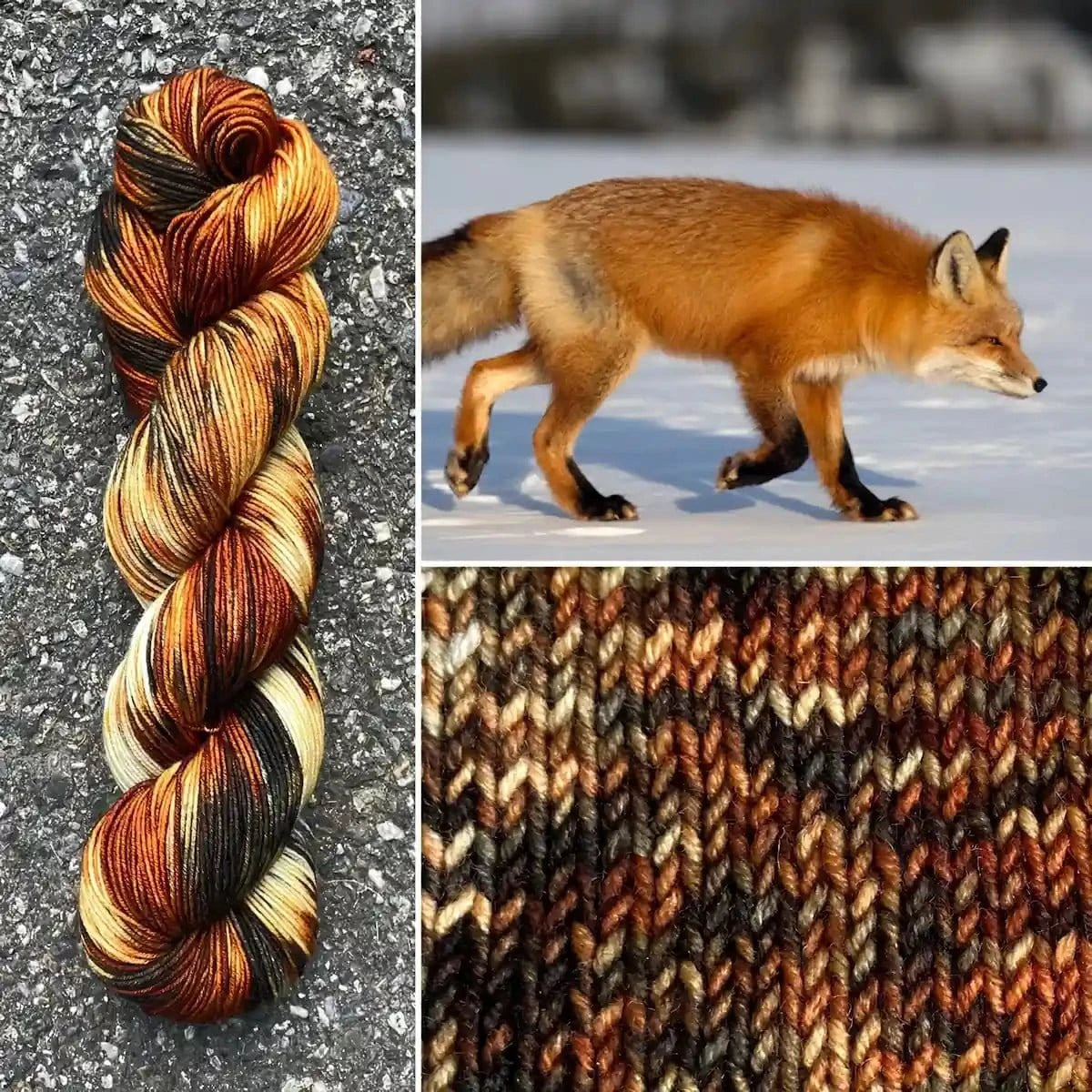 Red Fox - Superwash Merino Spruce Fingering Yarn