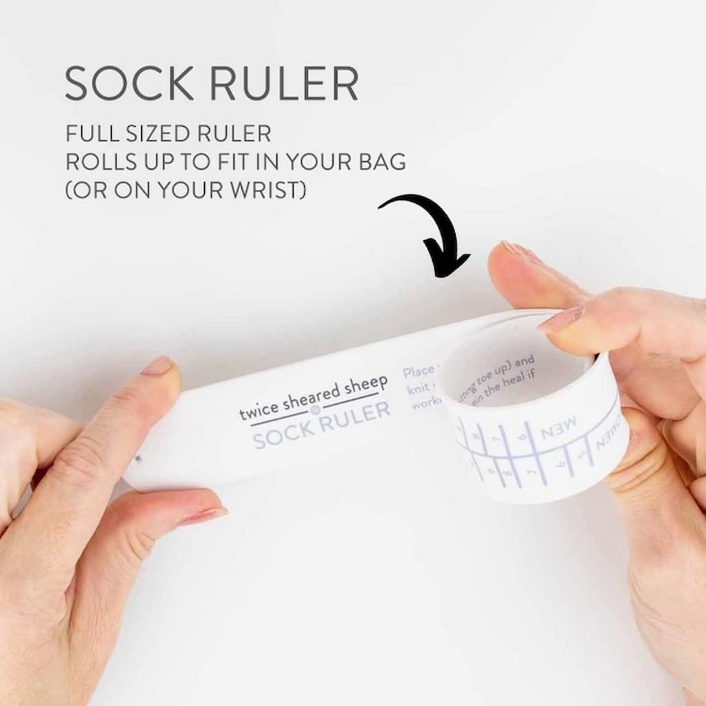 Sock Ruler - Sock Sizing Snap Bracelet - Paradise Fibers