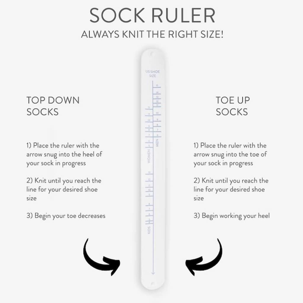 Sock Ruler - Sock Sizing Snap Bracelet - Paradise Fibers