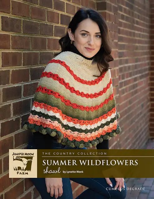 SUMMER WILDFLOWERS SHAWL Pattern by Juniper Moon Farm - Leaflet - Paradise Fibers