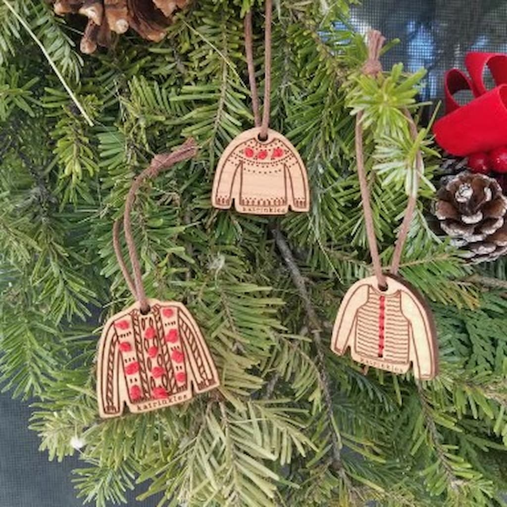 Tiny Sweater Ornament Set - Paradise Fibers