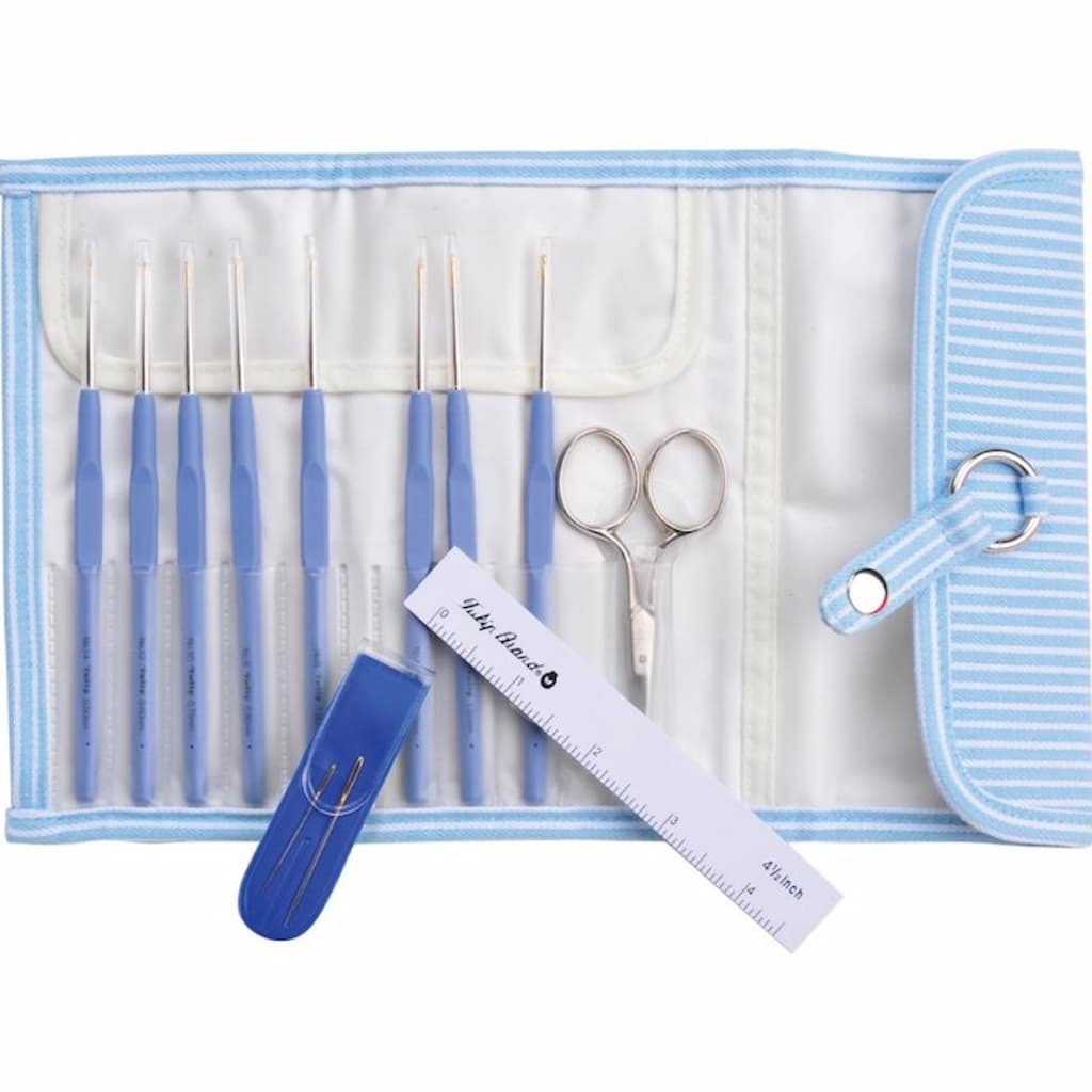 Tulip Etimo Blue Crochet Hook with Cushion Grip Set - Paradise Fibers