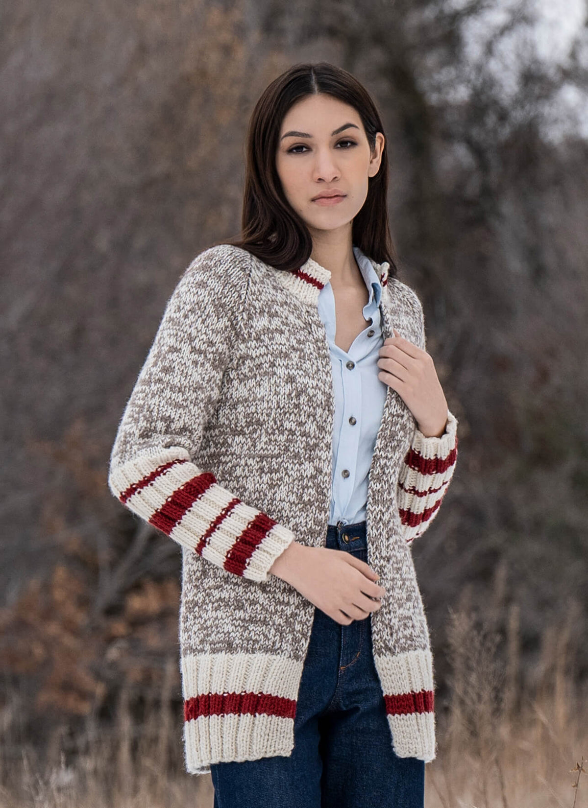 Hood River Cardigan knit project
