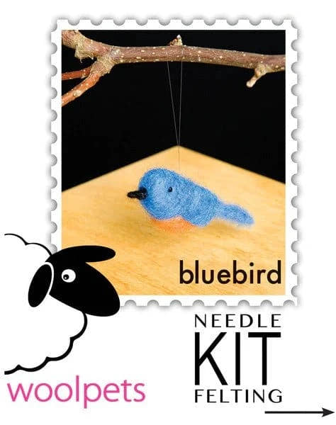 Woolpets Starter Wool Felting Kits, Bluebird