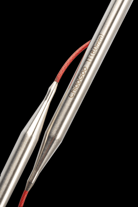 ChiaoGoo Red Lace Steel Circulars 16"-Knitting Needles-US 000 - 1.50 mm-