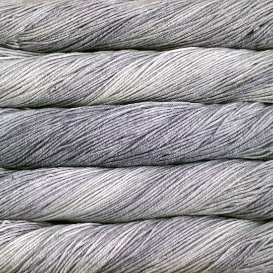Malabrigo Sock Yarn in Pearl - a tonal light grey colorway