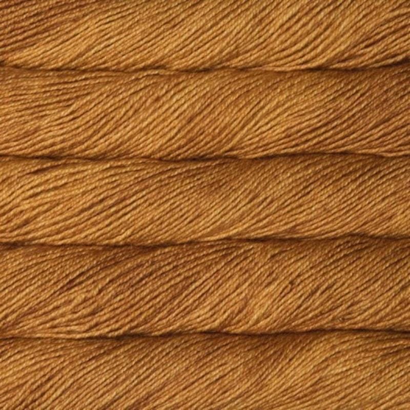 Malabrigo Dos Tierras DK Yarn in Sunset 096- a tonal golden yellow