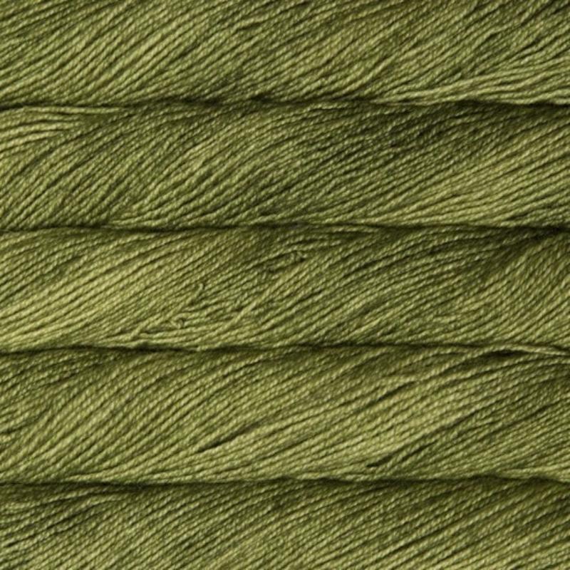 Malabrigo Dos Tierras DK Yarn in Lettuce 037- a tonal grass green colorway