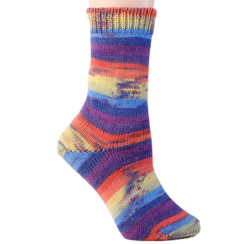 Color Rotorua 1831. A self patterning skein of Berroco Comfort wool-free sock yarn.