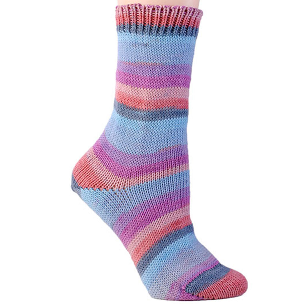 Color Wanaka 1825. A self patterning skein of Berroco Comfort wool-free sock yarn.