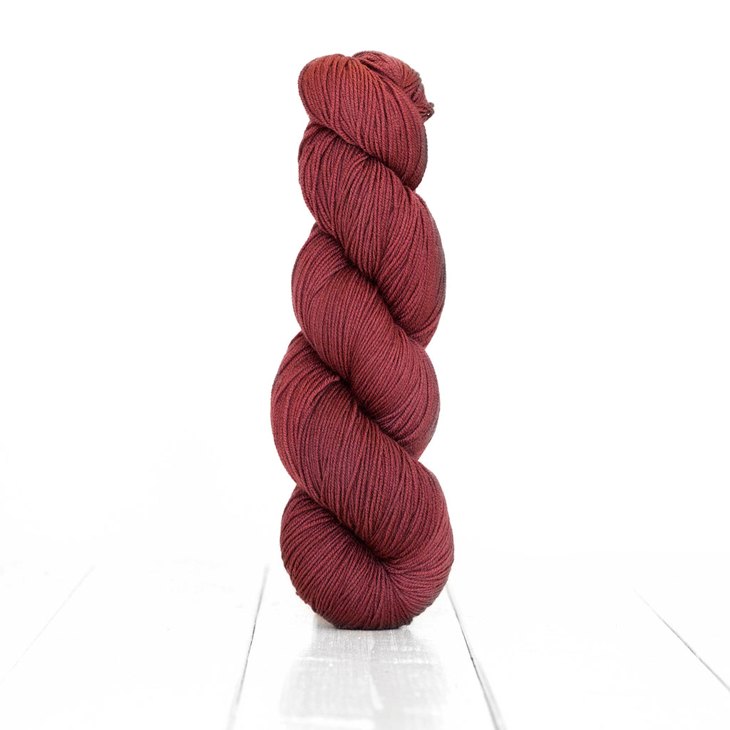 Color Black Grape, hand-dyed skein of yarn, maroon color produced from natural Grapes..