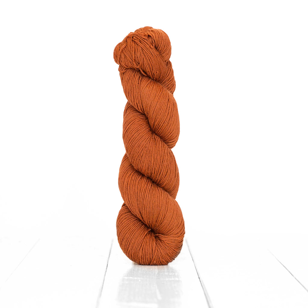  Color Cinnamon, hand-dyed skein of yarn, warm brown color produced from natural cinnamon.