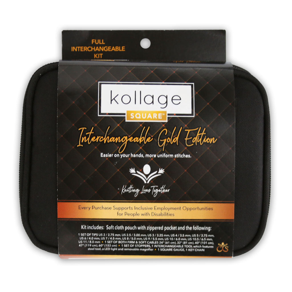 Kollage's Gold Edition Square Full Interchangeable Kit in its packaging.