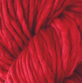 Color: Ravelry Red 611. A bright red variegated variant of Malabrigo Rasta yarn. 