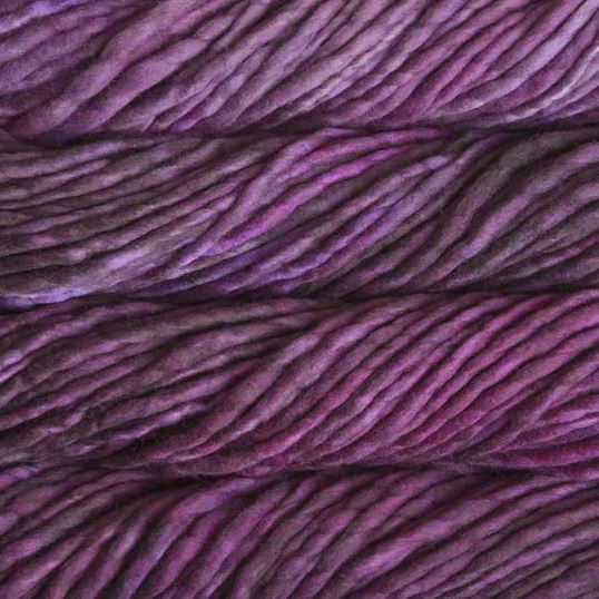 Color: Sabiduria 136. A deep purplish pink variegated variant of Malabrigo Rasta yarn. 