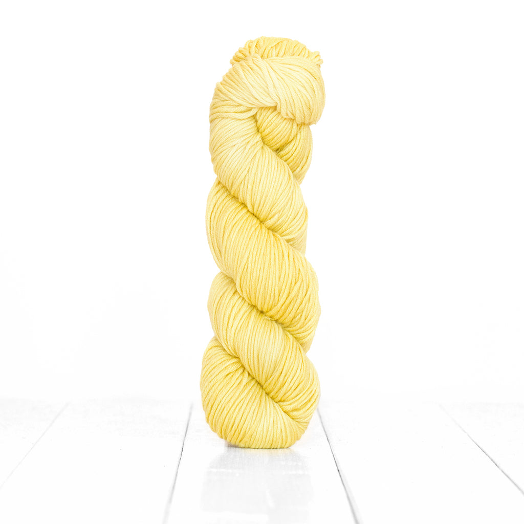  Color Citrus, hand-dyed skein of yarn, light yellow color produced from natural citrus.