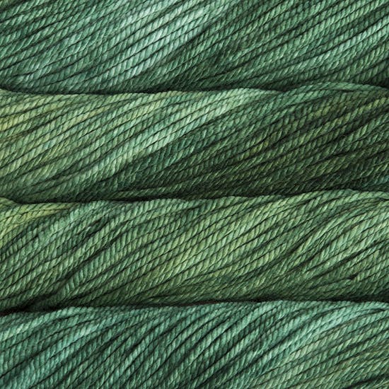 Malabrigo Chunky Yarn in Verde Adriana - a tonal jade green colorway