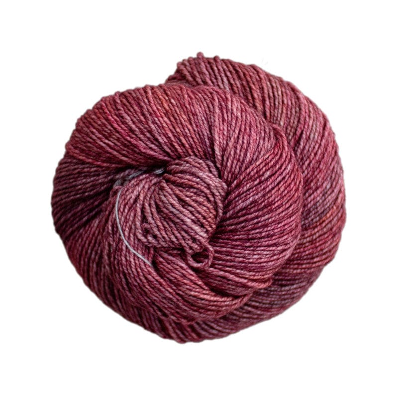 Malabrigo Dos Tierras DK Yarn in Aurora 367 - a tonal burgundy colorway