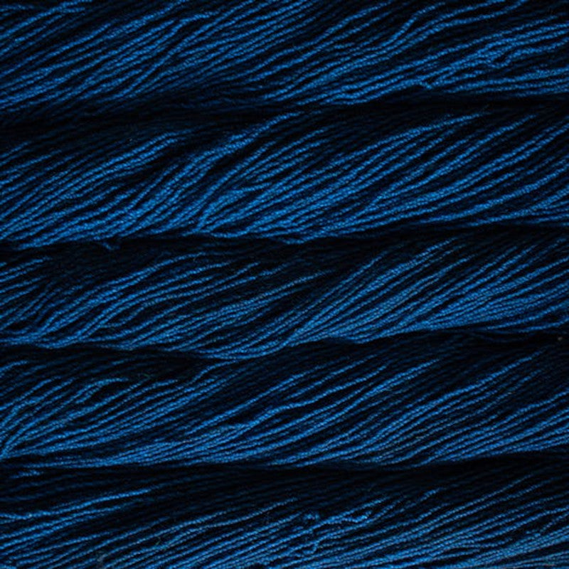 Malabrigo Dos Tierras DK Yarn in Azul Profundo - a dark blue colorway