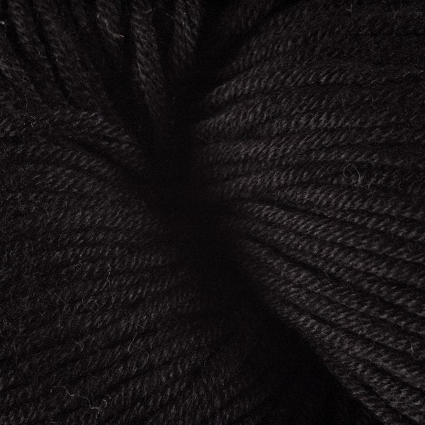 Longspur 1634, a black skein of Berroco's worsted weight Modern Cotton.